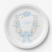 Preppy Southern Gingham monogram Afstuderen Papieren Bordje (Voorkant)