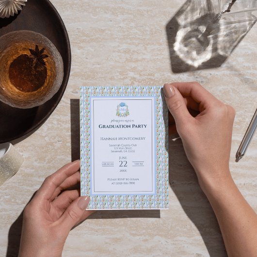 Preppy Southern Graduation Party Uitnodiging