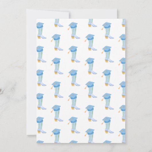 Preppy Southern Graduation Party Uitnodiging (Achterkant)