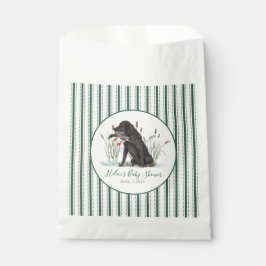 Preppy Southern Green Boy Dog Baby shower Bedankzakje