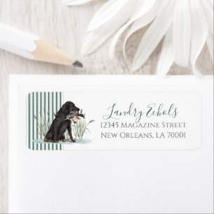 Preppy Southern Green Duck Dog Adresetiketten Etiket