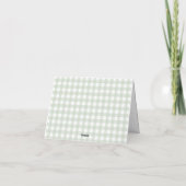 Preppy Southern Green Lamb Bedankt Card (Achterkant)