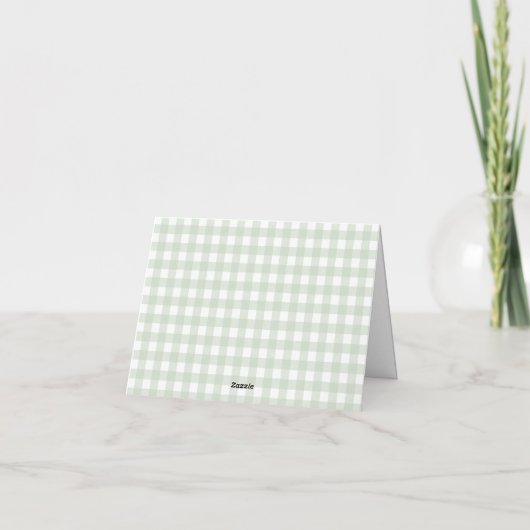Preppy Southern Green Lamb Bedankt Card (Achterkant)
