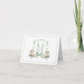 Preppy Southern Green Lamb Bedankt Card (Voorkant)
