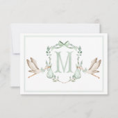 Preppy Southern Green Stork bedankkaart (Voorkant)