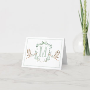 Preppy Southern Green Stork bedankkaart