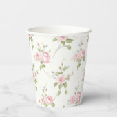 Preppy Southern Pink Bow Baby shower Papieren Bekers (Achterkant)