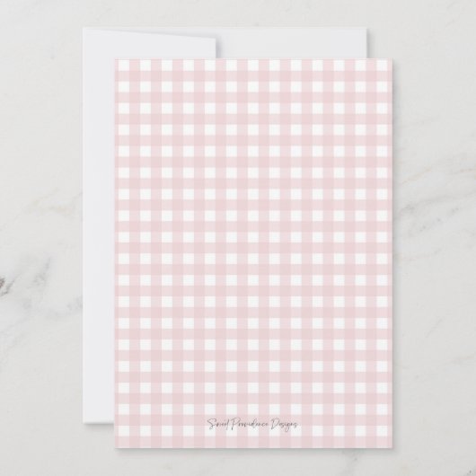 Preppy Southern Pink Dog Girl Sip & See Kaart (Achterkant)