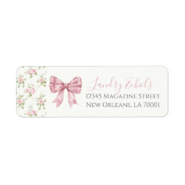 Preppy Southern Pink Floral Baby shower Etiket