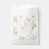 Preppy Southern Pink Girl Bloemen Baby shower Bedankzakje (Voorkant)