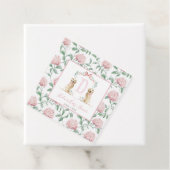 Preppy Southern Pink Girl Dog Baby shower Bedankjes Labels (In situ)