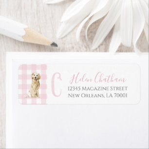 Preppy Southern Pink Girl Dog Baby shower Etiket