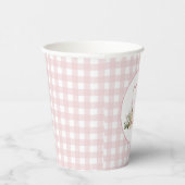 Preppy Southern Pink Girl Dog Baby shower Papieren Bekers (Rechts)