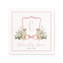 Preppy Southern Pink Girl Dog Baby shower