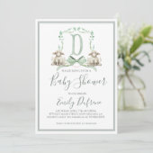 Preppy Southern Sage Boy Lamb Baby shower Kaart (Staand voorkant)