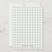 Preppy Southern Sage Boy Lamb Baby shower Kaart (Achterkant)