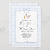 Preppy Southern silly goose boy baby shower invite Kaart (Voorkant / Achterkant)
