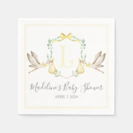 Preppy Southern Yellow Stork-Baby shower Servet