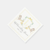 Preppy Southern Yellow Stork-Baby shower Servet (Hoek)