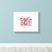 Preppy Spooky Halloween-boek Canvas Afdruk (Insitu (Houten vloer))