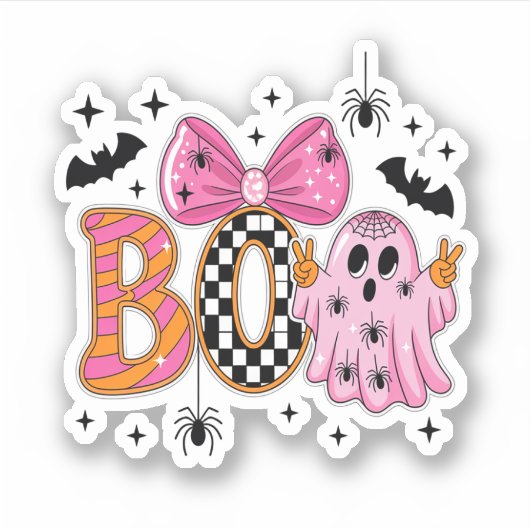 Preppy Spooky Halloween-boek Sticker (Voorkant)