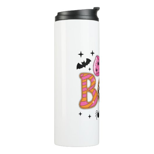 Preppy Spooky Halloween-boek Thermosbeker (Gedraaid links)