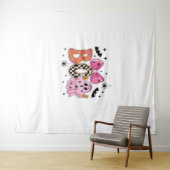 Preppy Spooky Halloween-boek Wandkleed (In Situ (horizontaal))