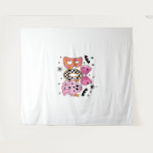 Preppy Spooky Halloween-boek Wandkleed (Voorkant (horizontaal))