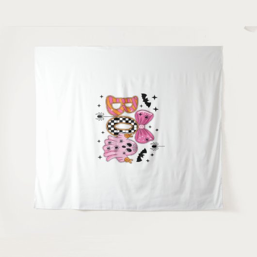 Preppy Spooky Halloween-boek Wandkleed (Voorkant (horizontaal))