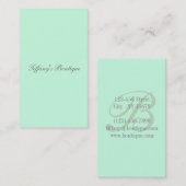 preppy spring color pastel matroos green mint visitekaartje (Voorkant / Achterkant)