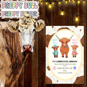 Preppy Stier of Vaars Geslacht Reveal Hoedown Kaart