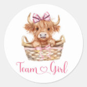 Preppy Stier of Vaars Team Meisje Sticker (Voorkant)