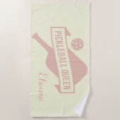 Preppy Stijlvolle Girly Pickleball Strandlaken (Voorkant)