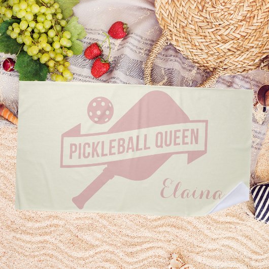 Preppy Stijlvolle Girly Pickleball Strandlaken