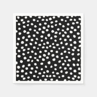Preppy Stippen Modern Black White Animal Print Spo