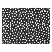 Preppy Stippen Modern Black White Animal Print Spo Tafelkleed (Voorkant (Horizontaal))
