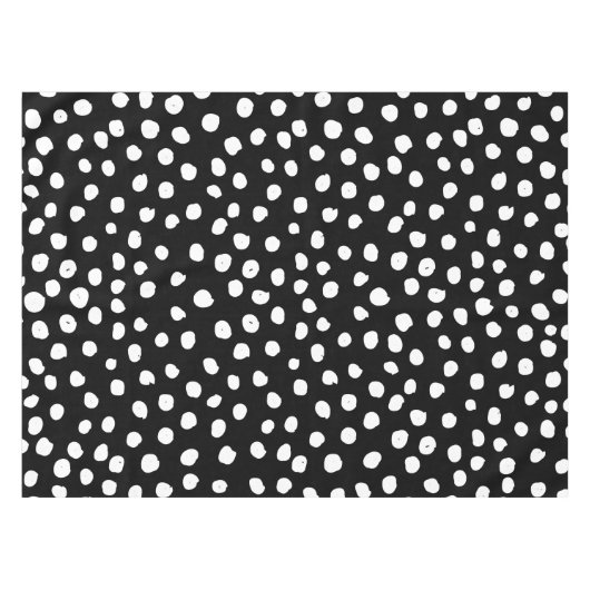Preppy Stippen Modern Black White Animal Print Spo Tafelkleed (Voorkant (Horizontaal))