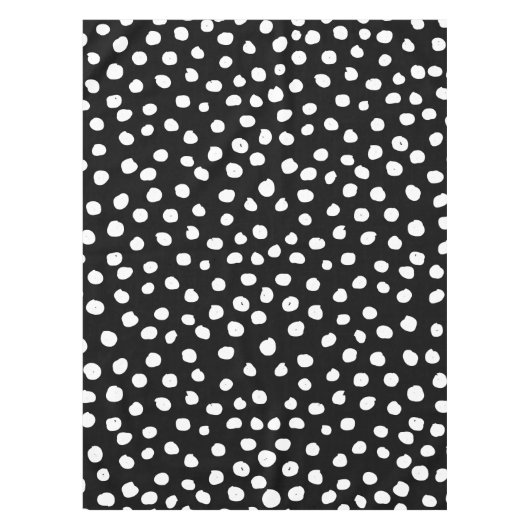 Preppy Stippen Modern Black White Animal Print Spo Tafelkleed (Voorkant)