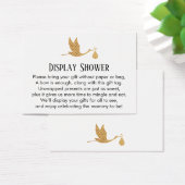Preppy Stork Display Baby shower Gift Card invoege Visitekaartjes (Bureau)
