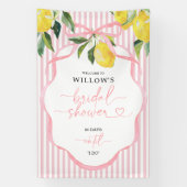 Preppy Streep Citrus Bruiloftsfeest Decoratie Spandoek (Verticaal)