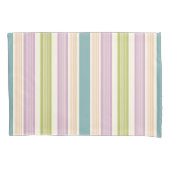 Preppy Streep Lila Groen Terracotta Crème  Kussensloop (Voorkant)
