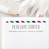 Preppy streep retouradreslabels etiket (Insitu)