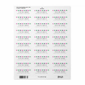 Preppy streep retouradreslabels etiket (Full Sheet)