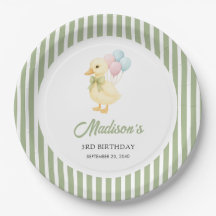 Preppy Strepen Cute Eend Thema Kinderverjaardagsfe