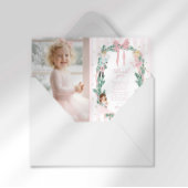 Preppy Stripe Bow Nutcracker Ballet Thank You Card Kaart