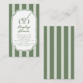 Preppy Stripe New to the Club Display Shower Card Informatiekaartje (Voorkant / Achterkant)