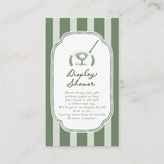 Preppy Stripe New to the Club Display Shower Card Informatiekaartje (Voorkant)