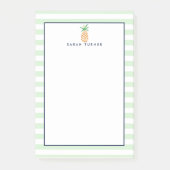 Preppy Stripe Pineapple op maat Post-it® Notes (Voorkant)