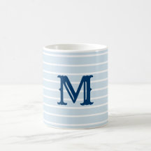 Preppy Striped Monogram Mok