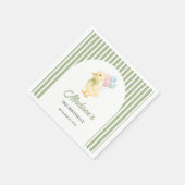 Preppy Stripes Cute Duck Theme Kids Birthday Party Servet (Hoek)